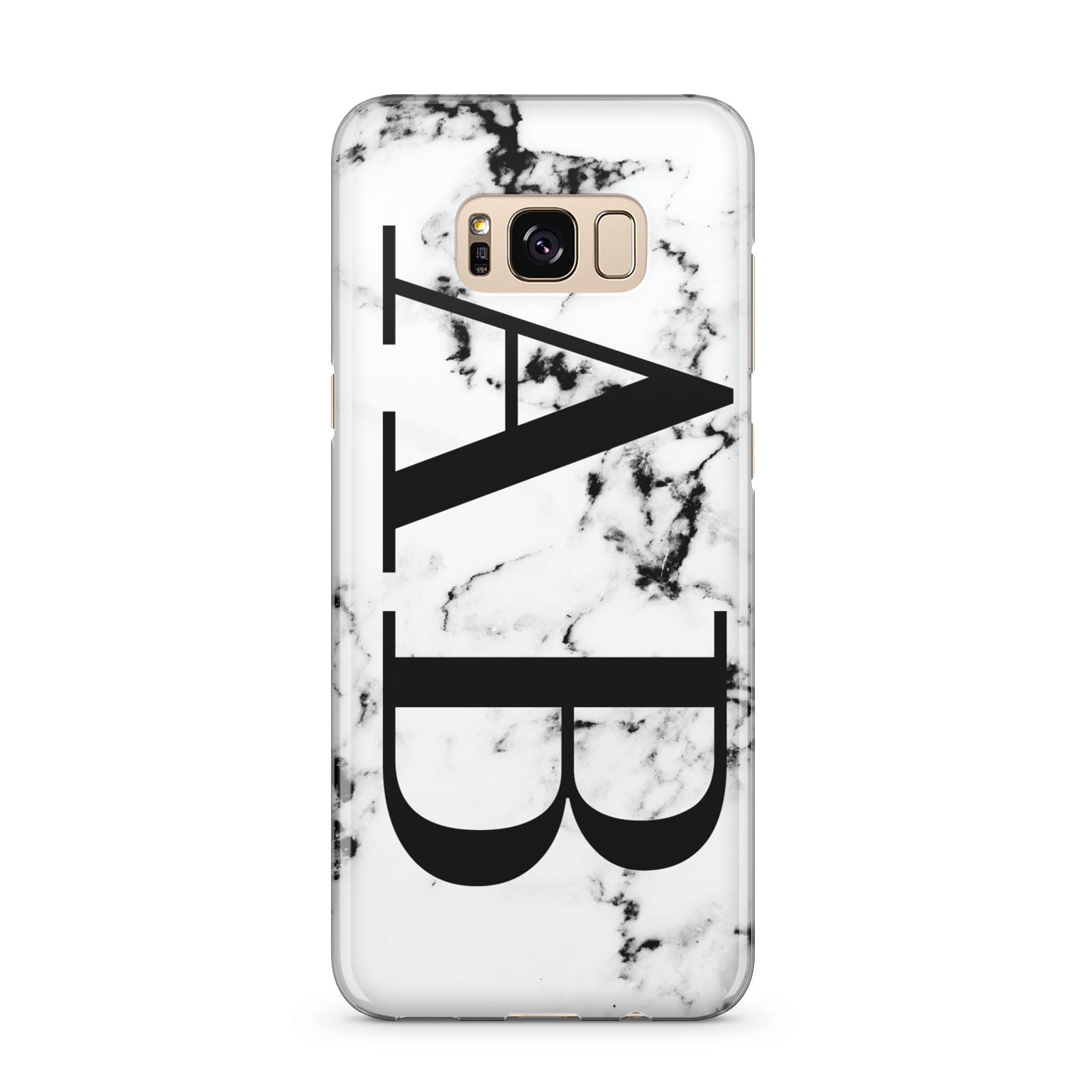 Marble Vertical Initials Personalised Samsung Galaxy S8 Plus Case