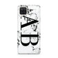 Marble Vertical Initials Personalised Samsung M12 Case