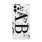 Marble Vertical Initials Personalised iPhone 11 Pro 3D Snap Case