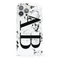 Marble Vertical Initials Personalised iPhone 13 Pro Max Full Wrap 3D Snap Case