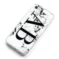Marble Vertical Initials Personalised iPhone 8 Bumper Case on Silver iPhone Alternative Image