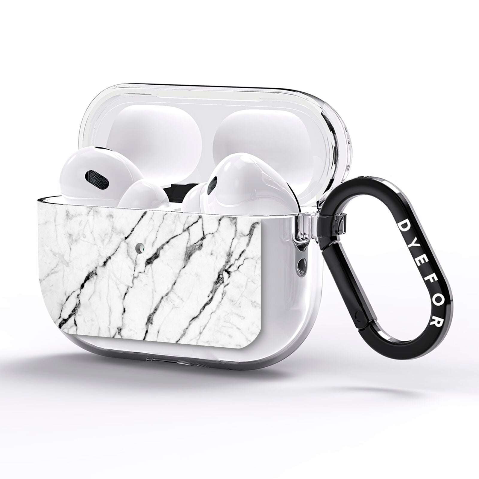 Marble White AirPods Pro Clear Case Side Image