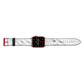 Marble White Apple Watch Strap Landscape Image Red Hardware