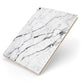 Marble White Apple iPad Case on Gold iPad Side View