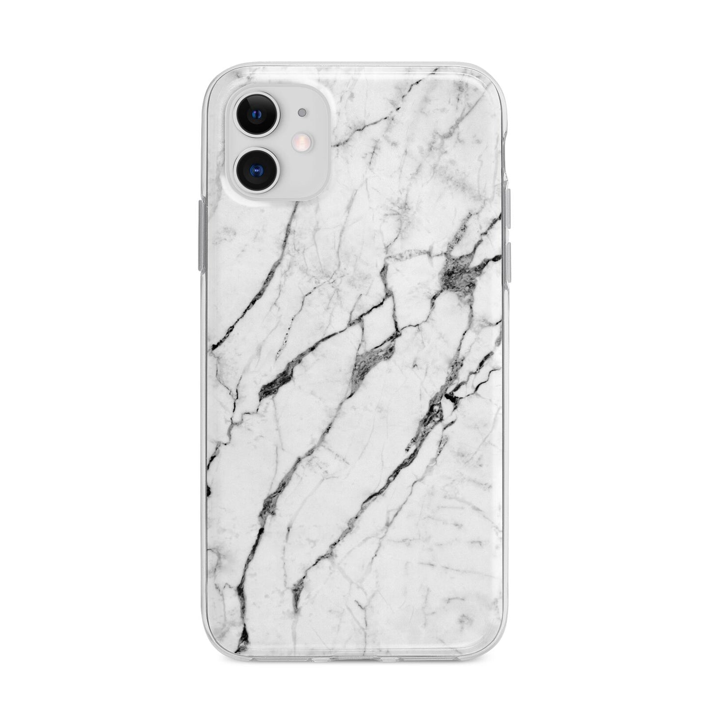 Marble White Apple iPhone 11 in White with Bumper Case