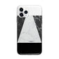 Marble White Black Apple iPhone 11 Pro Max in Silver with Bumper Case