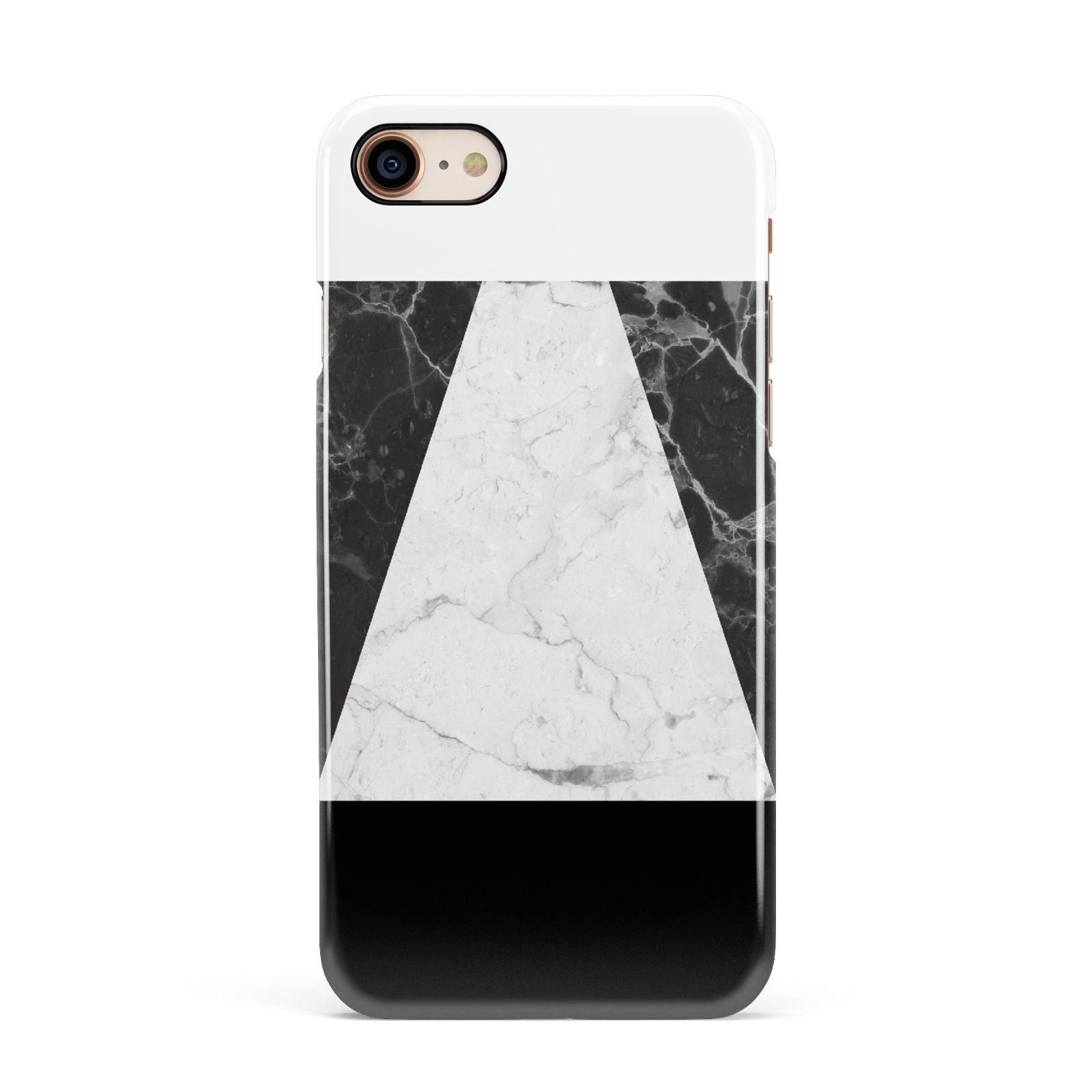 Marble White Black Apple iPhone 7 8 3D Snap Case