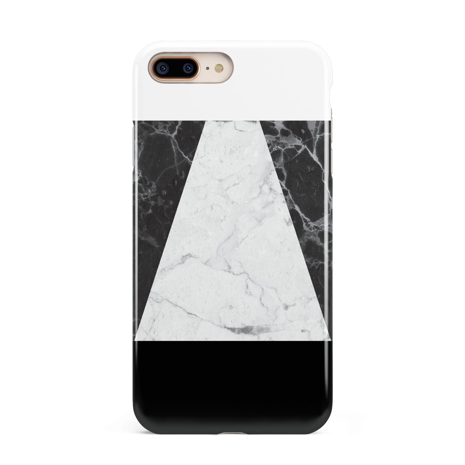 Marble White Black Apple iPhone 7 8 Plus 3D Tough Case
