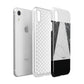 Marble White Black Apple iPhone XR White 3D Tough Case Expanded view