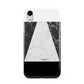 Marble White Black Apple iPhone XR White 3D Tough Case