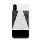 Marble White Black Apple iPhone XS 3D Snap Case