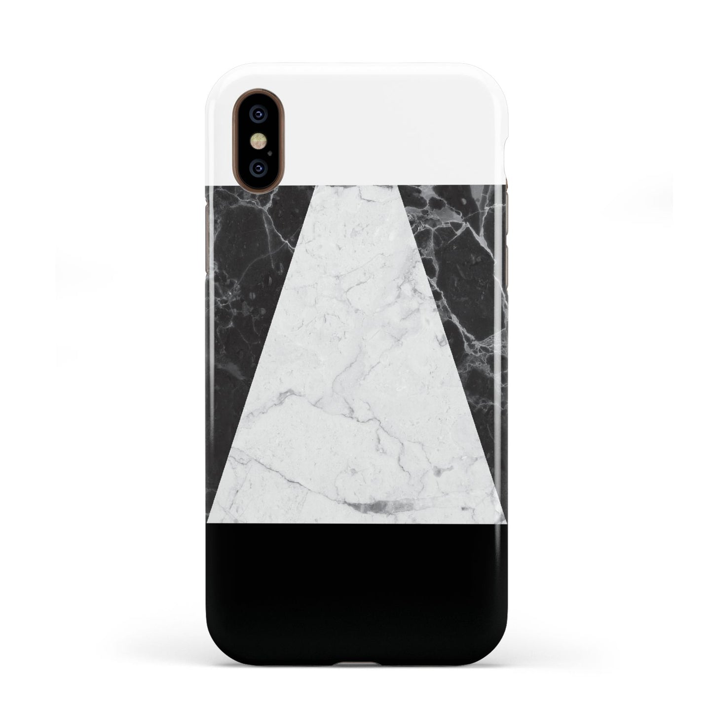 Marble White Black Apple iPhone XS 3D Tough