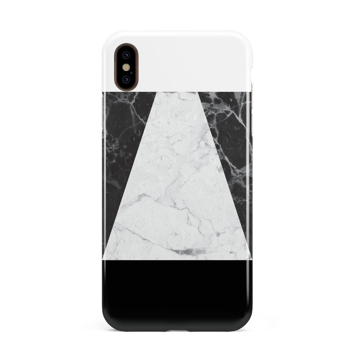 Marble White Black Apple iPhone Xs Max 3D Tough Case