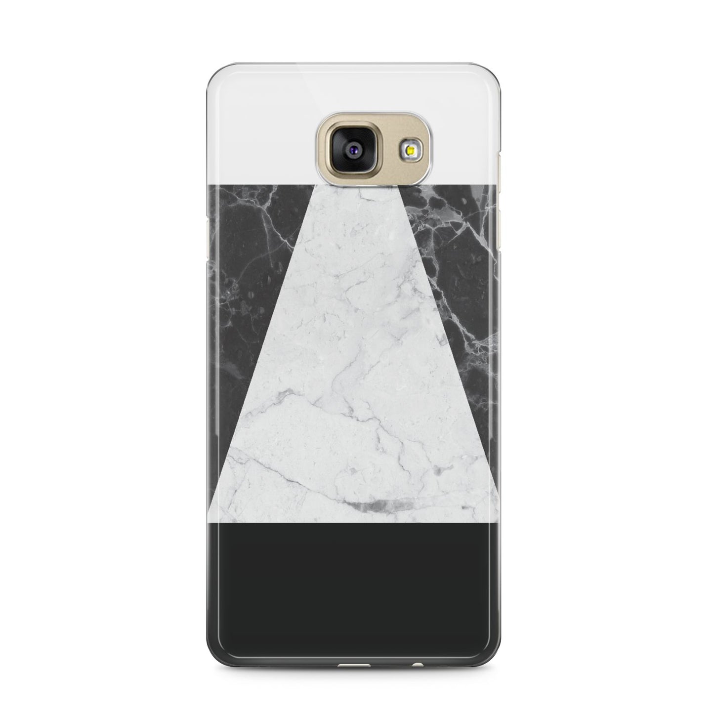 Marble White Black Samsung Galaxy A5 2016 Case on gold phone