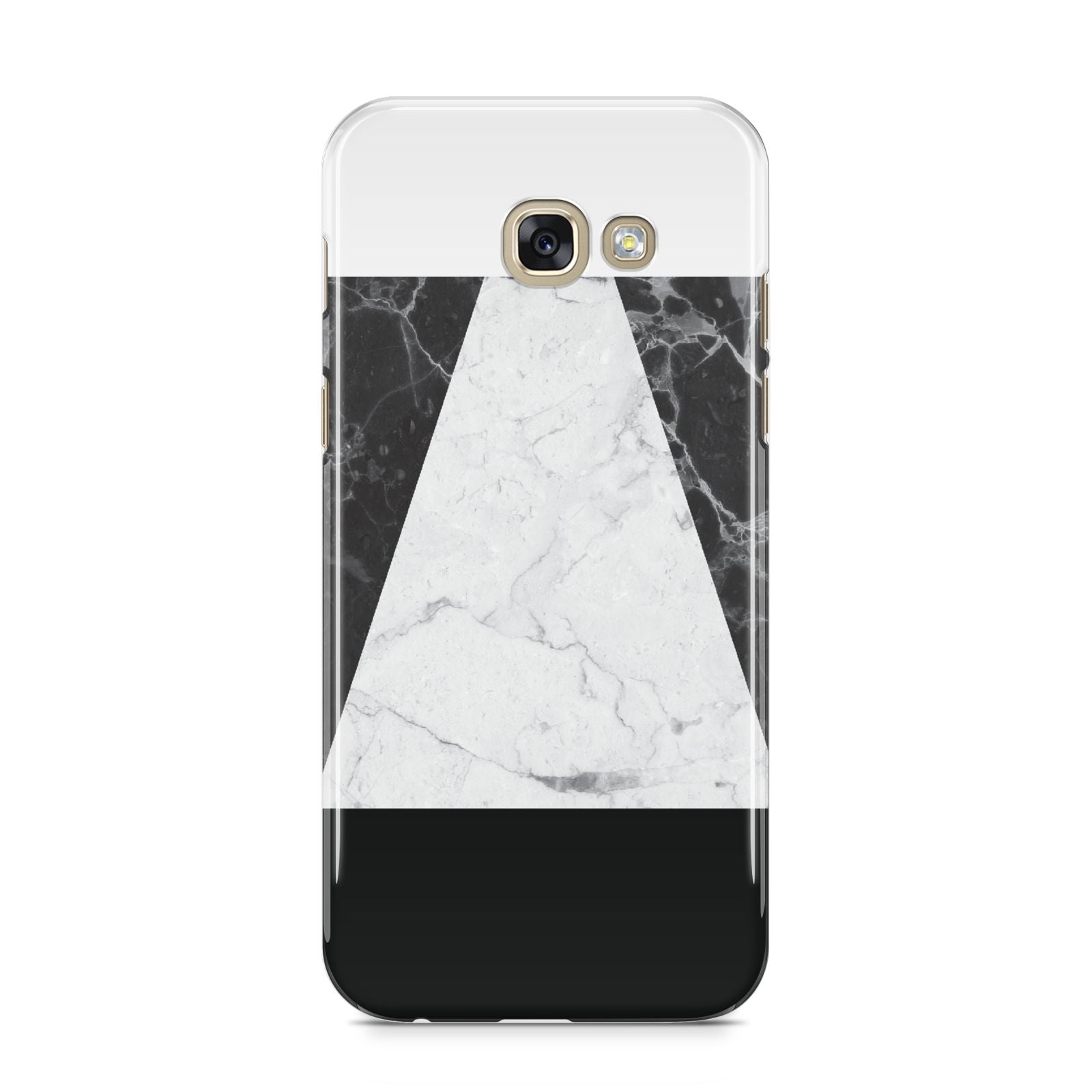 Marble White Black Samsung Galaxy A5 2017 Case on gold phone