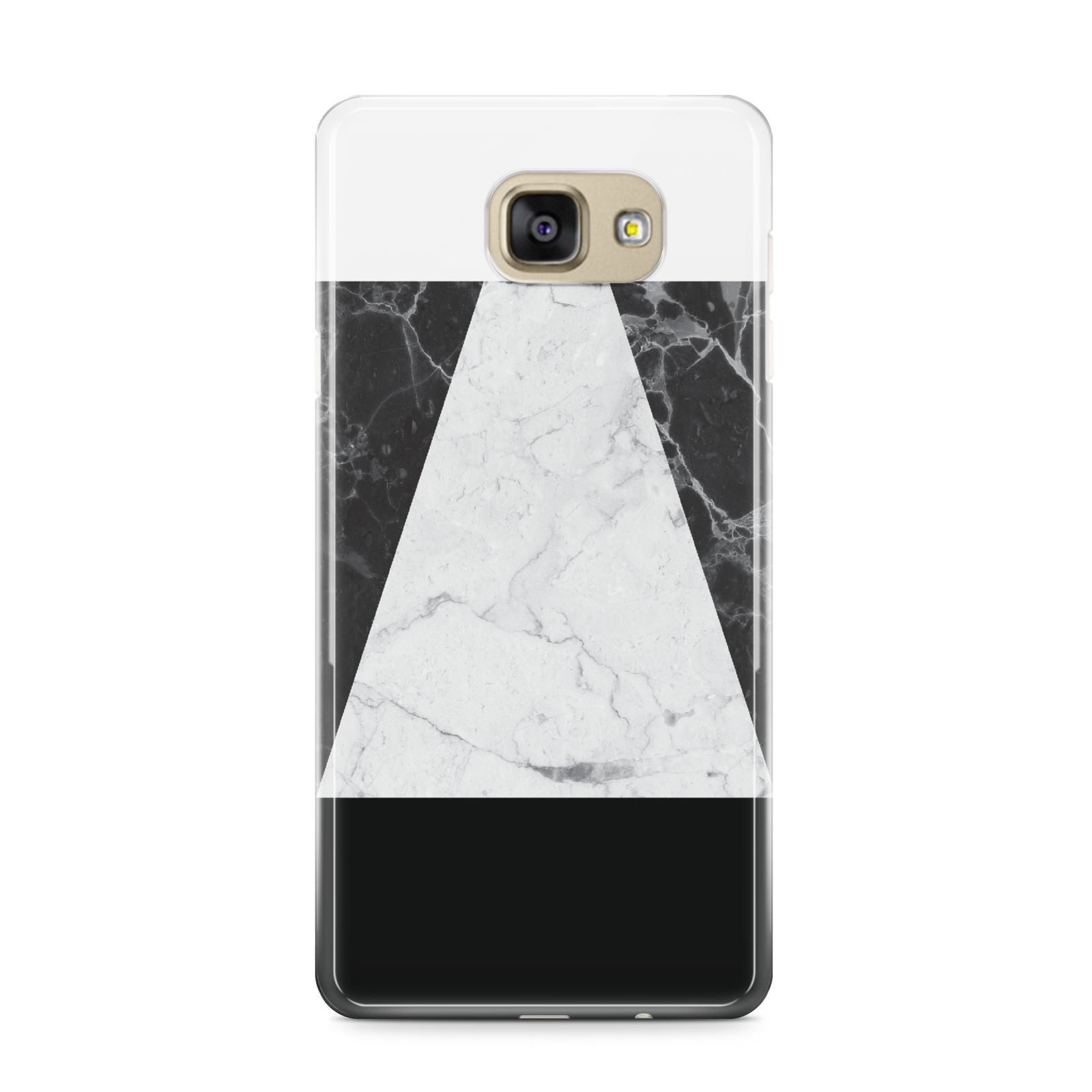 Marble White Black Samsung Galaxy A9 2016 Case on gold phone