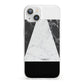 Marble White Black iPhone 13 Clear Bumper Case