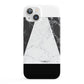 Marble White Black iPhone 13 Full Wrap 3D Snap Case