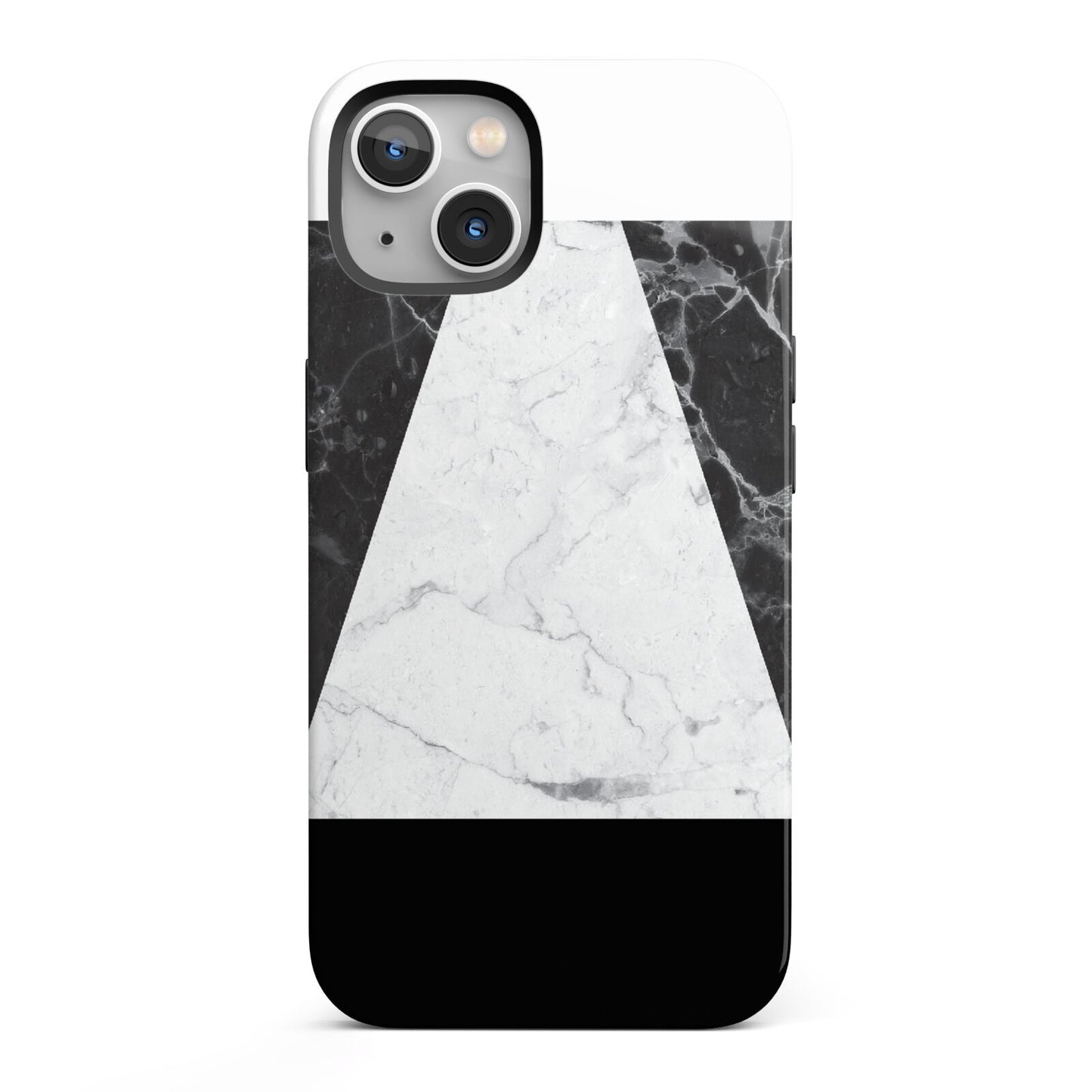 Marble White Black iPhone 13 Full Wrap 3D Tough Case
