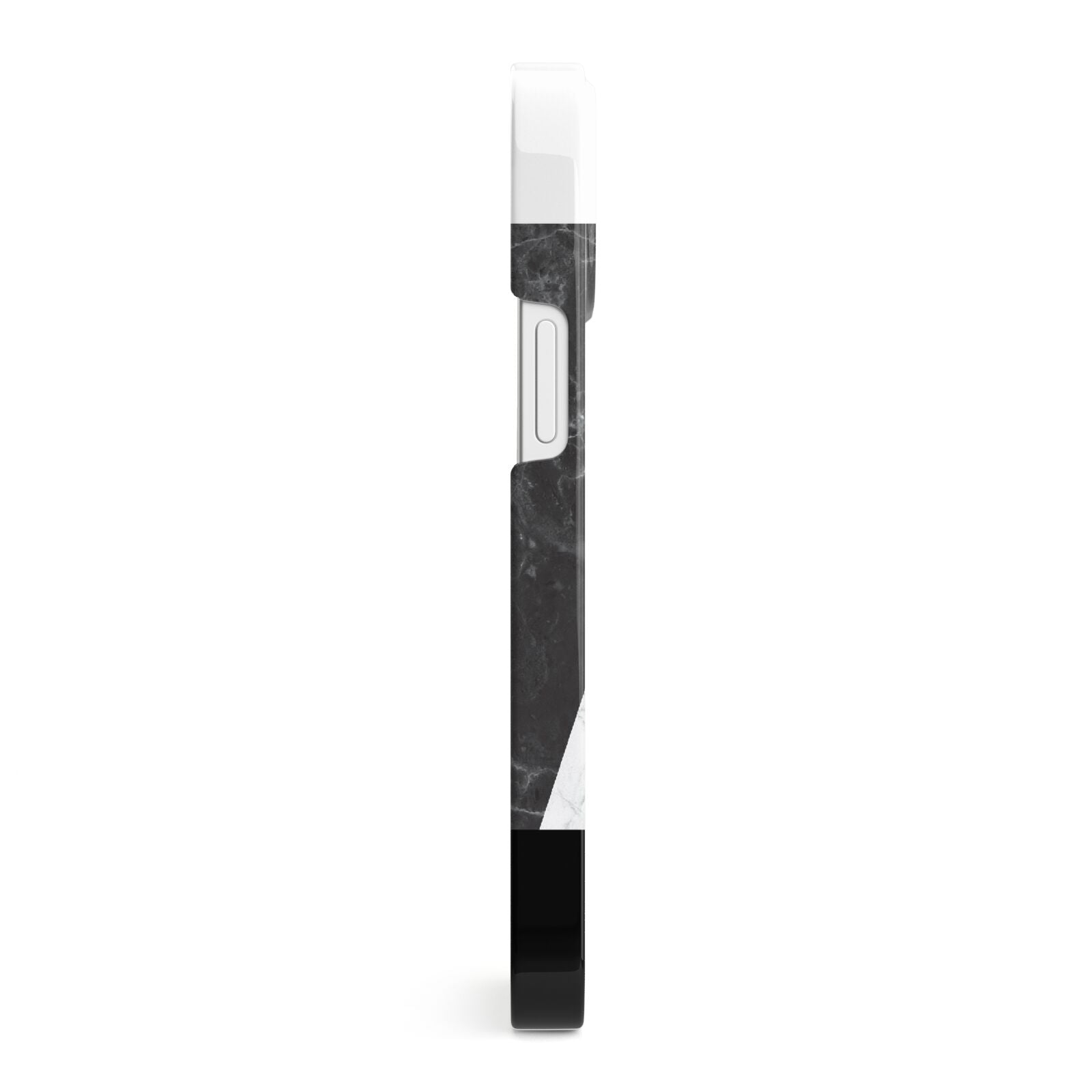 Marble White Black iPhone 13 Mini Side Image 3D Snap Case