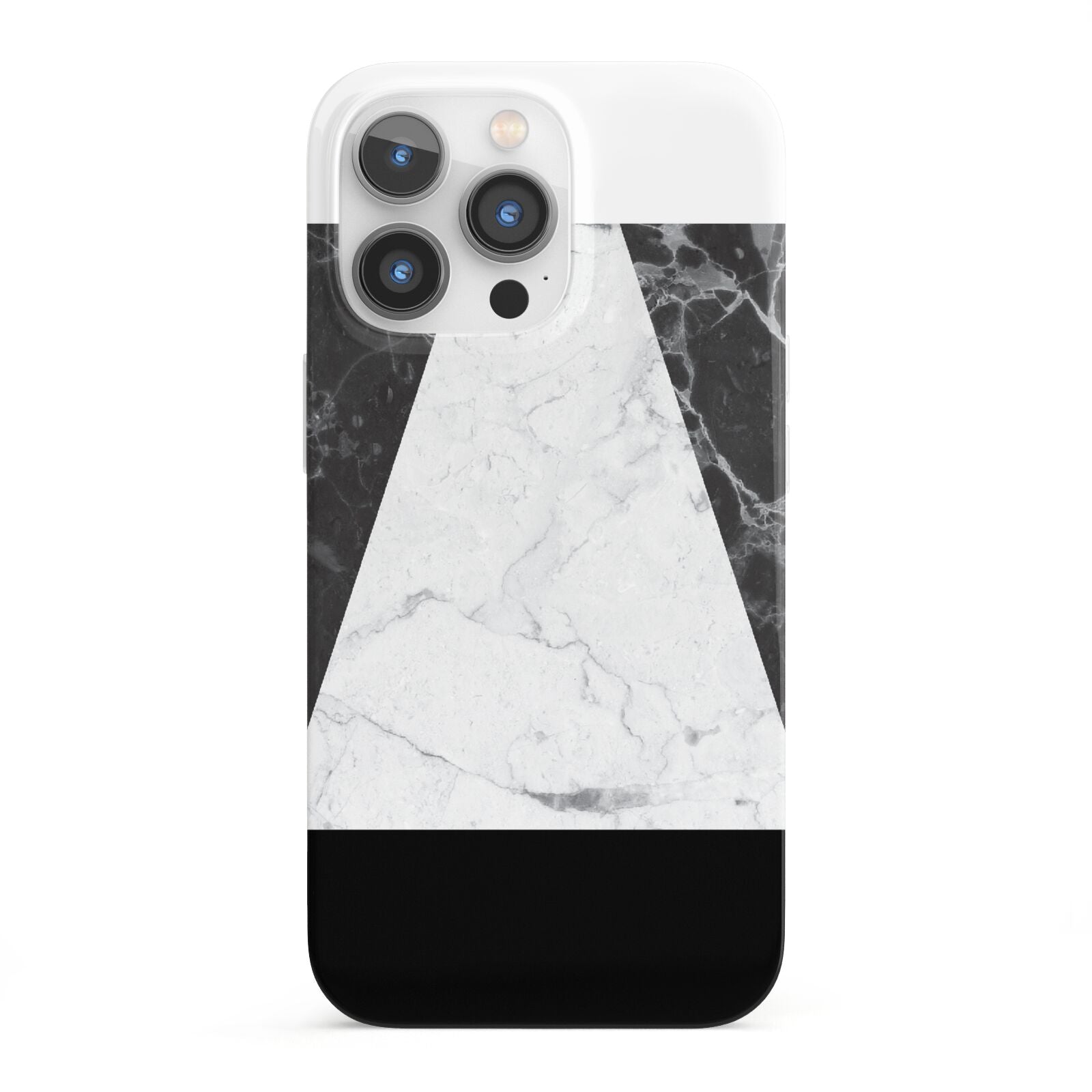 Marble White Black iPhone 13 Pro Full Wrap 3D Snap Case