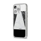 Marble White Black iPhone 14 Pro Max Glitter Tough Case Silver Angled Image
