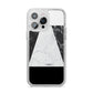 Marble White Black iPhone 14 Pro Max Glitter Tough Case Silver
