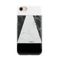 Marble White Black iPhone 8 3D Tough Case on Gold Phone