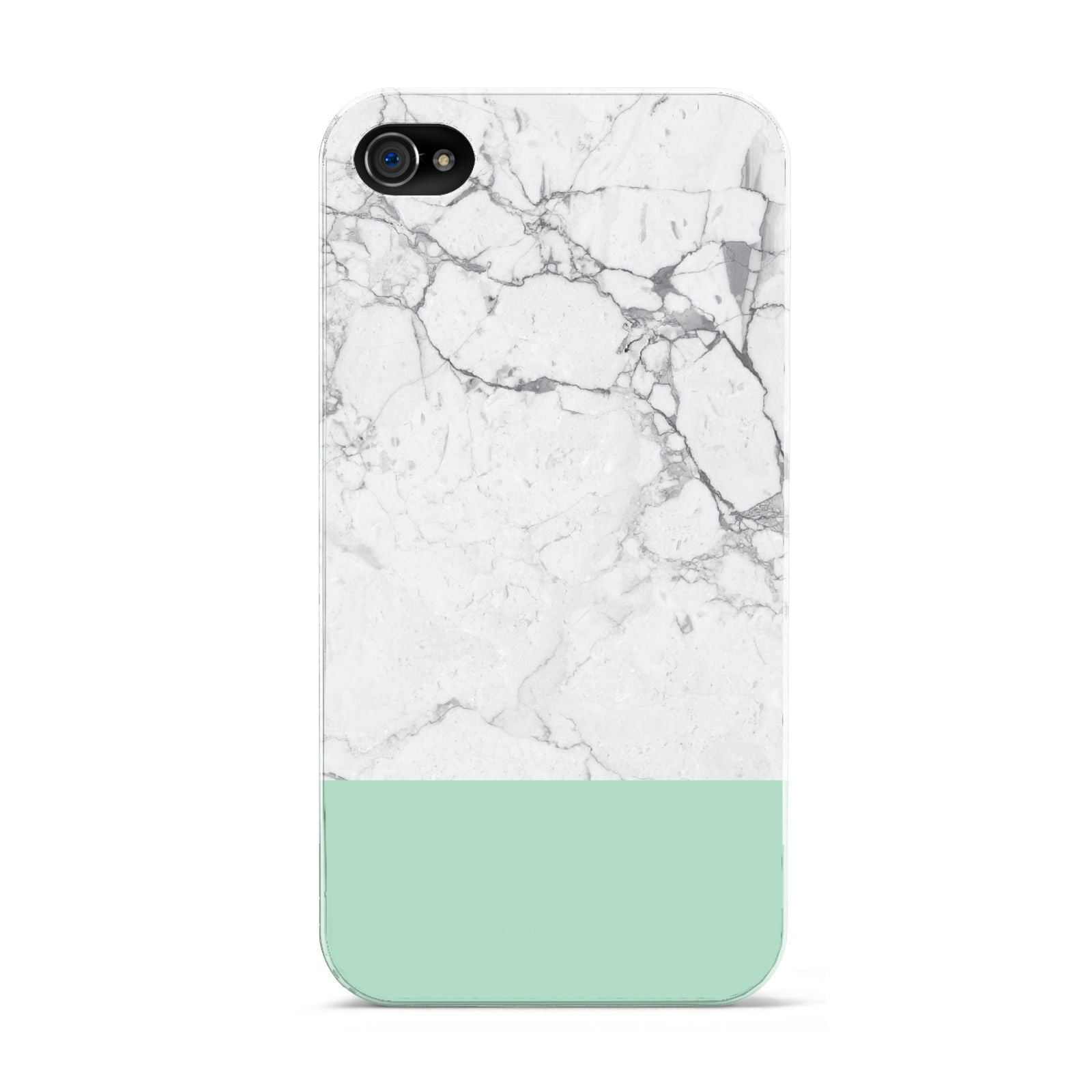 Marble White Carrara Green Apple iPhone 4s Case