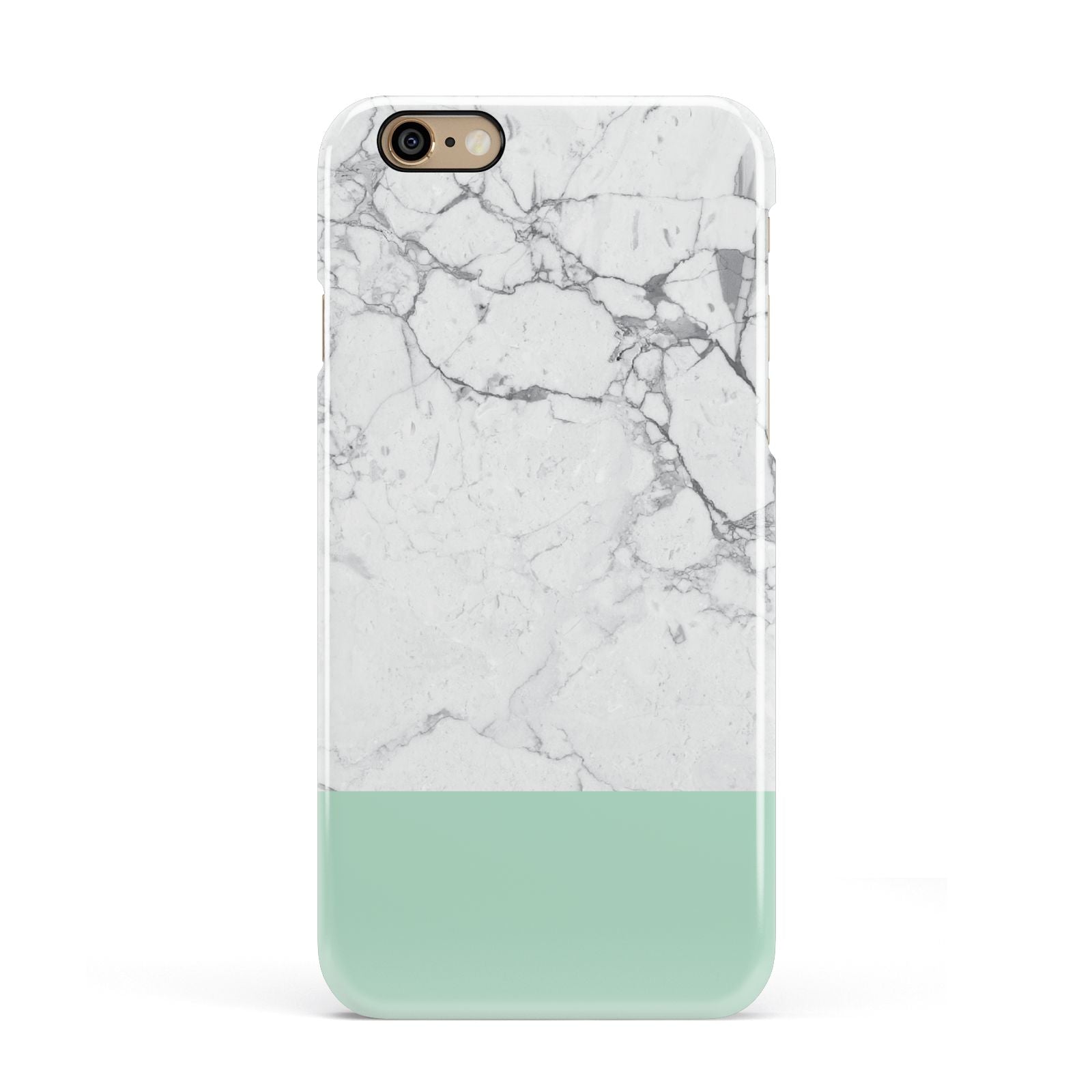 Marble White Carrara Green Apple iPhone 6 3D Snap Case
