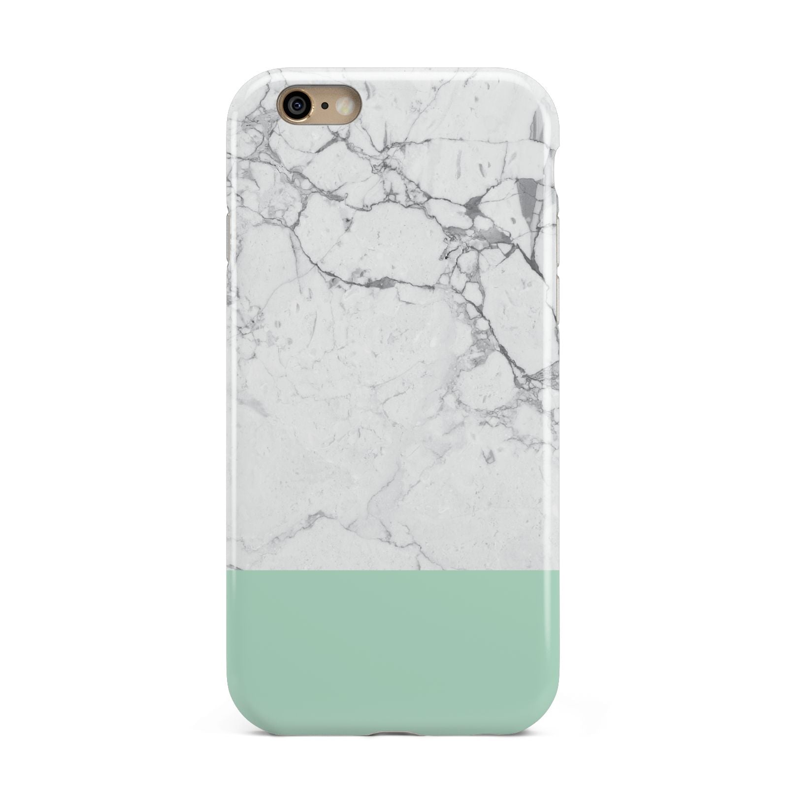Marble White Carrara Green Apple iPhone 6 3D Tough Case