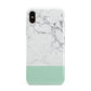 Marble White Carrara Green Apple iPhone Xs Max 3D Tough Case