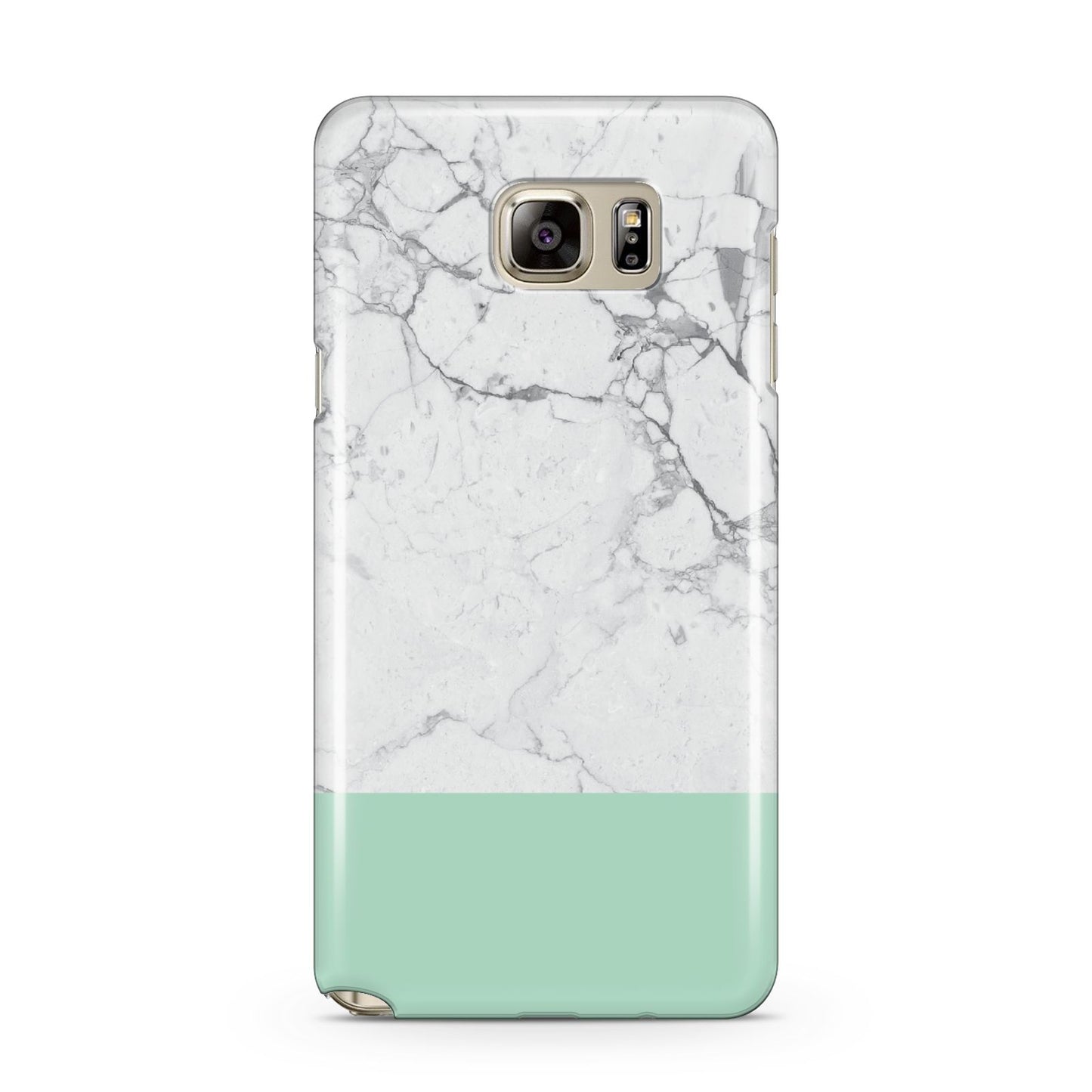 Marble White Carrara Green Samsung Galaxy Note 5 Case