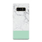 Marble White Carrara Green Samsung Galaxy Note 8 Case