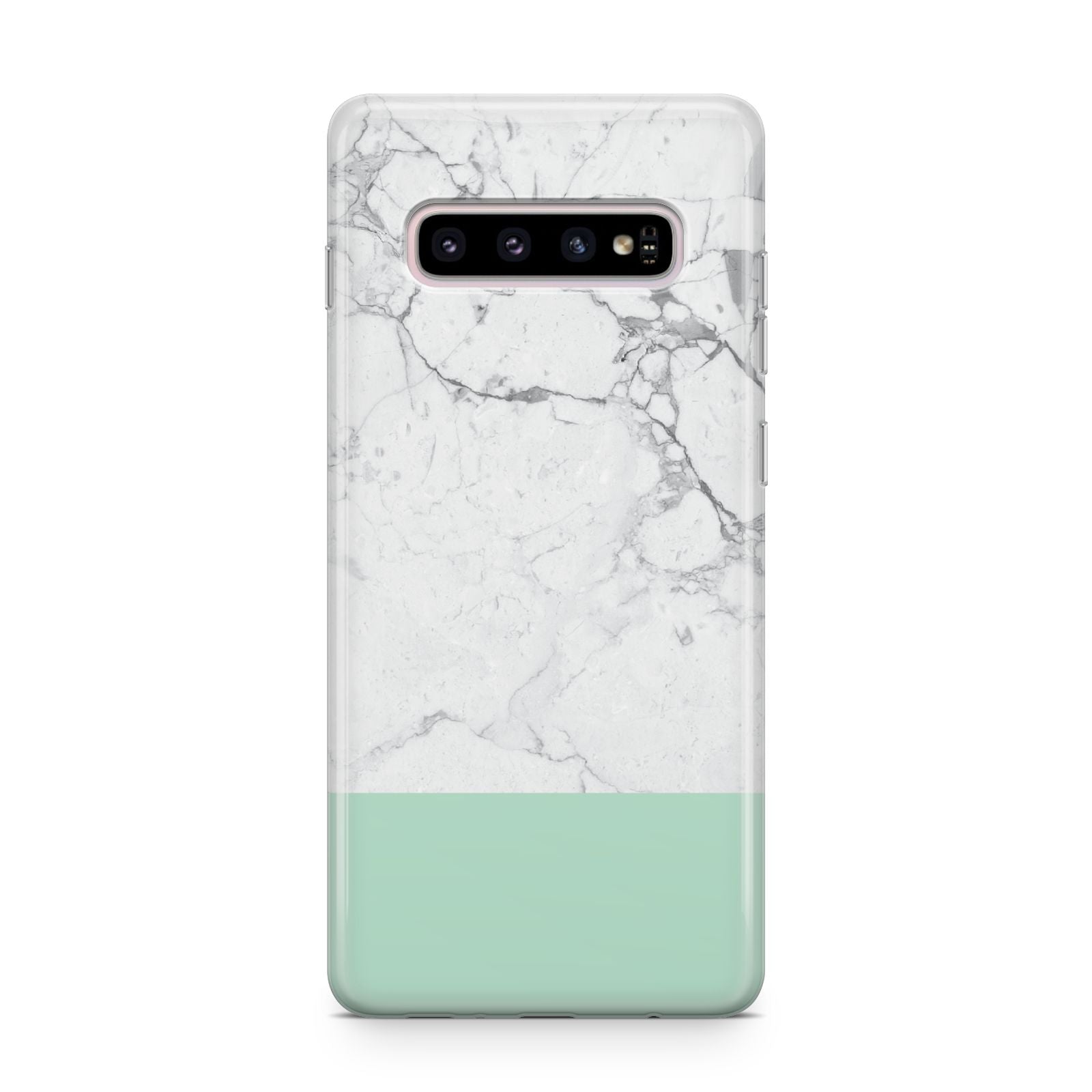 Marble White Carrara Green Samsung Galaxy S10 Plus Case