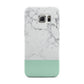 Marble White Carrara Green Samsung Galaxy S6 Edge Case