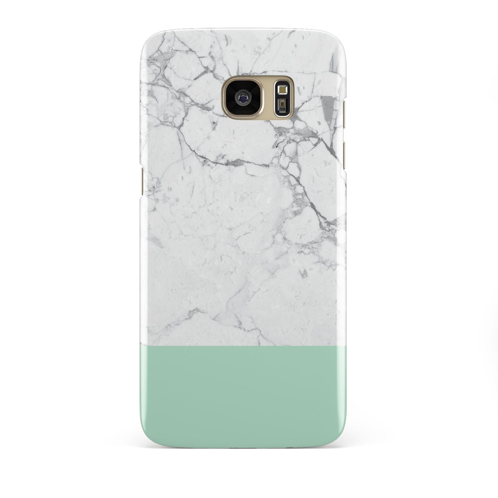 Marble White Carrara Green Samsung Galaxy S7 Edge Case