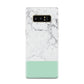Marble White Carrara Green Samsung Galaxy S8 Case