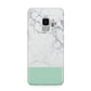 Marble White Carrara Green Samsung Galaxy S9 Case
