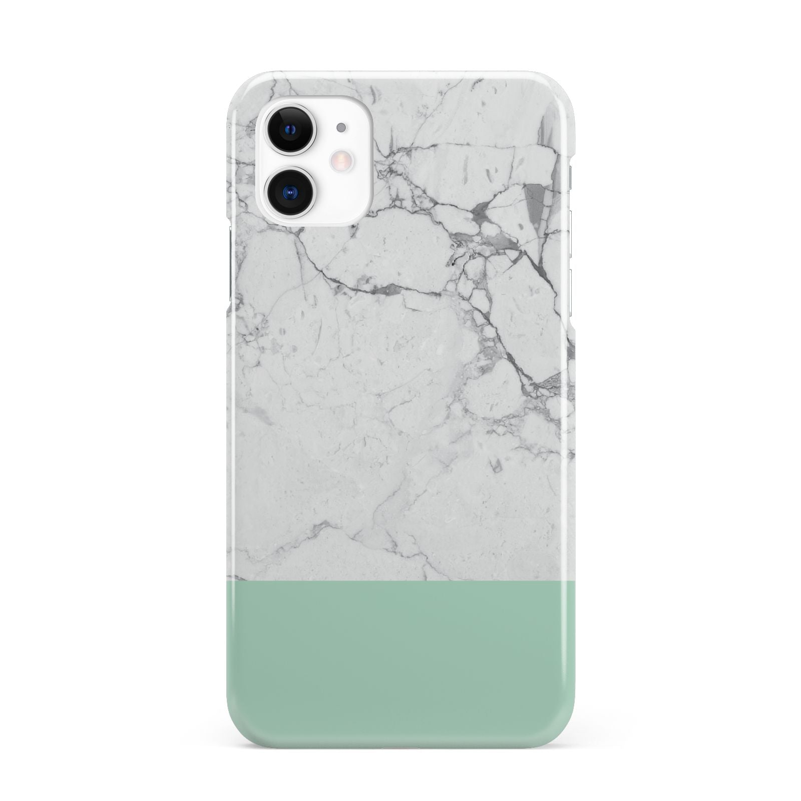 Marble White Carrara Green iPhone 11 3D Snap Case