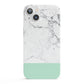 Marble White Carrara Green iPhone 13 Full Wrap 3D Snap Case