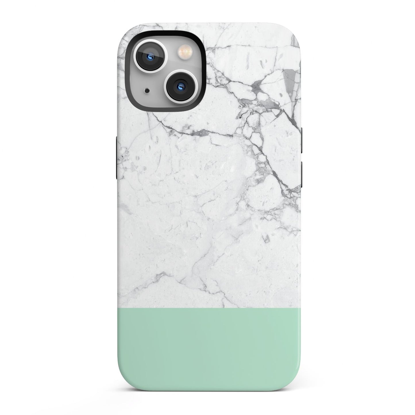 Marble White Carrara Green iPhone 13 Full Wrap 3D Tough Case