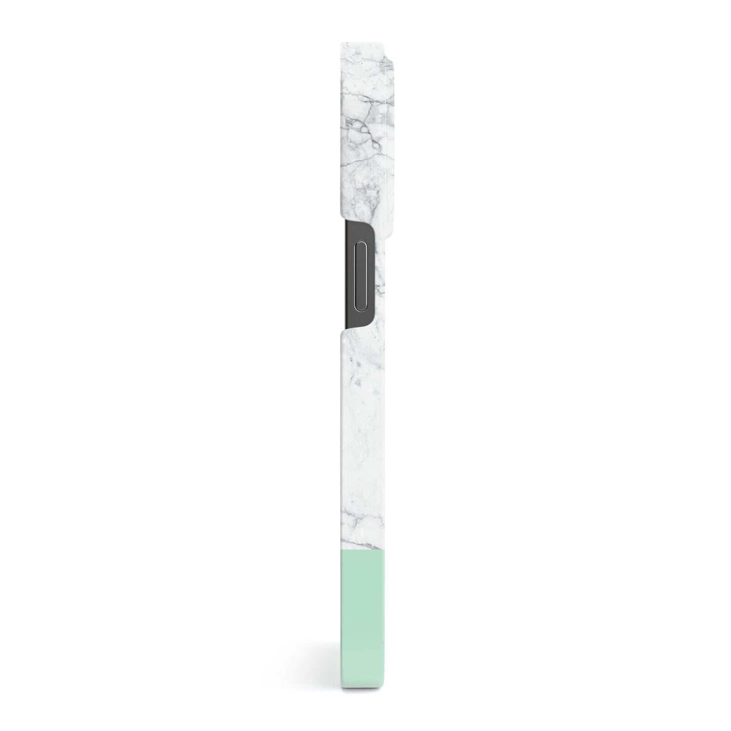 Marble White Carrara Green iPhone 13 Pro Side Image 3D Snap Case