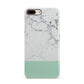 Marble White Carrara Green iPhone 8 Plus 3D Snap Case on Gold Phone
