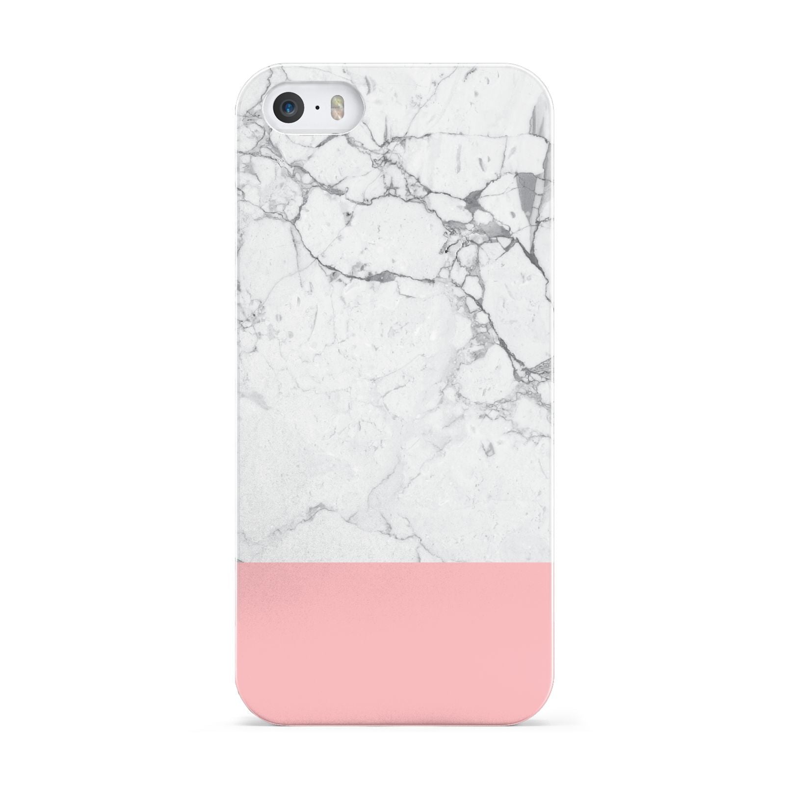 Marble White Carrara Pink Apple iPhone 5 Case