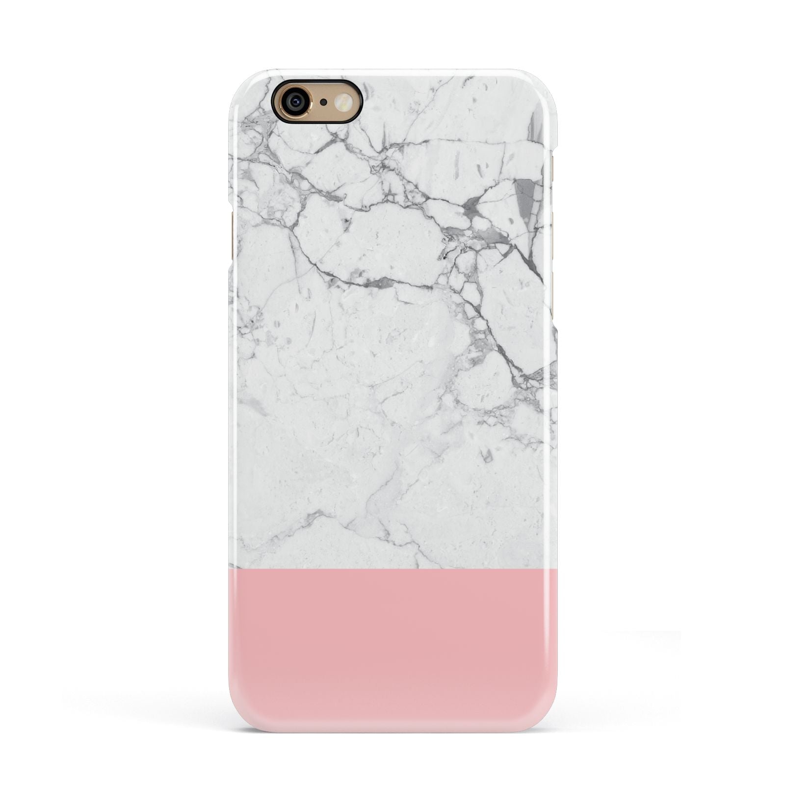 Marble White Carrara Pink Apple iPhone 6 3D Snap Case