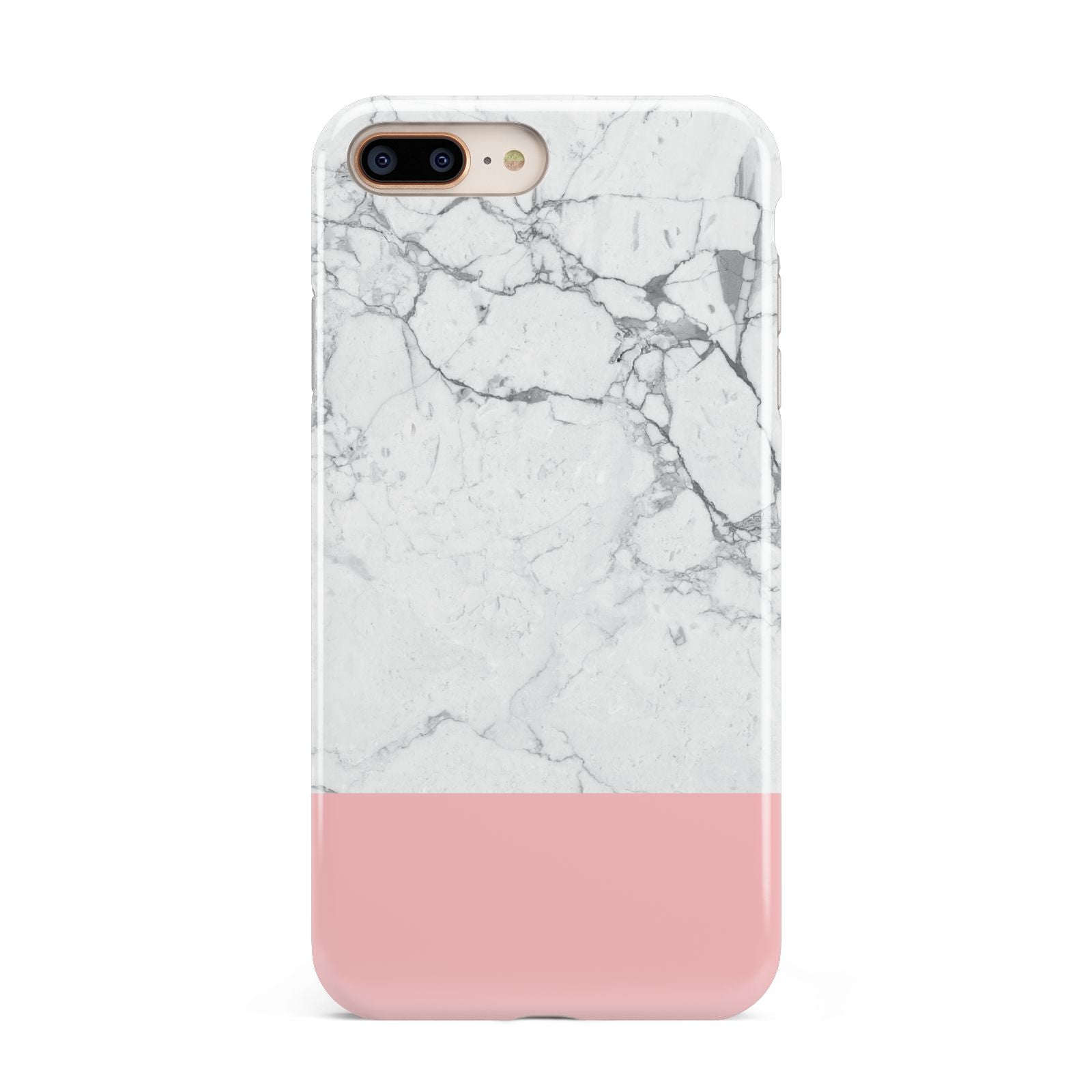 Marble White Carrara Pink Apple iPhone 7 8 Plus 3D Tough Case