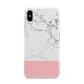 Marble White Carrara Pink Apple iPhone Xs Max 3D Tough Case