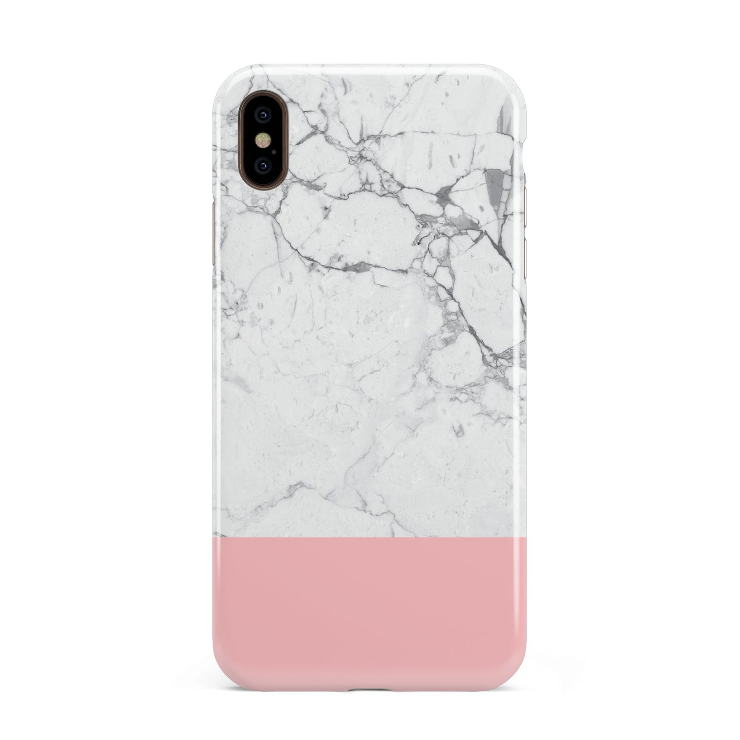 Marble White Carrara Pink Apple iPhone Xs Max 3D Tough Case
