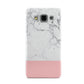 Marble White Carrara Pink Samsung Galaxy A3 Case